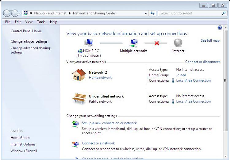 Vmware no network adapter windows 7